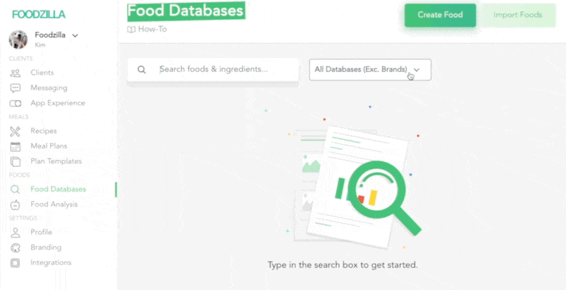 available nutrition database