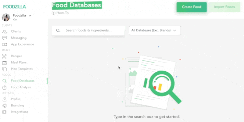 own food database