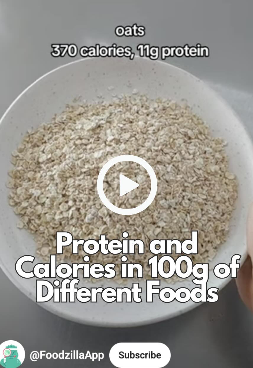 protein-and-calories-in-100g-of-different-foods
